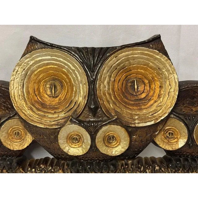 Mid Century Owl Wall Sculpture For Sale - Image 10 of 18