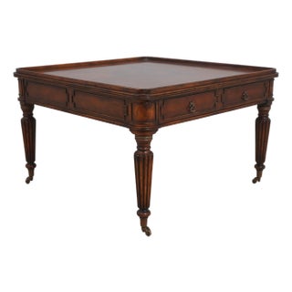 Jonathan Charles Starburst Inlaid Top Coffee Table For Sale