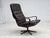 Scandinavian Swivel Armchair in Patchwork Leather, 1970s For Sale - Image 18 of 18