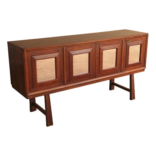 Rose Mirrored Sideboard in Wood For Sale