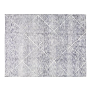 Modern Moroccan Hand Knotted Wool Rug, 5'8"x8'2" For Sale