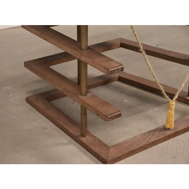 1980s Oak and Gold Queen Sitting Dining Chair For Sale - Image 10 of 10