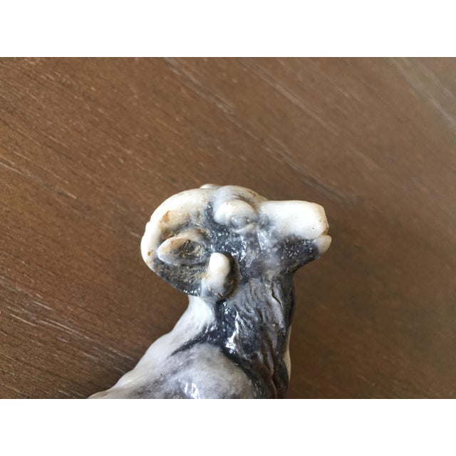 Gray Vintage Bighorn Sheep Carving in Zebra Jasper For Sale - Image 8 of 13