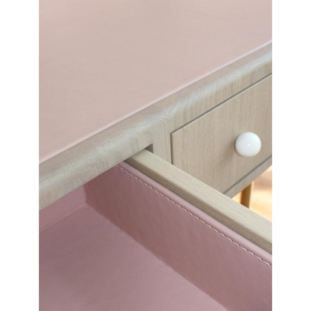 Poetry Dressing Table in European Oak and Italian Leather by Auste Ost For Sale - Image 6 of 15