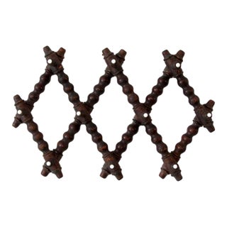 Antique Victorian Accordion Wall Rack For Sale