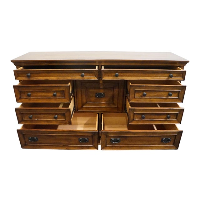 Wood Aspenhome White Oak Contemporary Modern Spanish Revival 68" Triple Door Dresser For Sale - Image 7 of 14