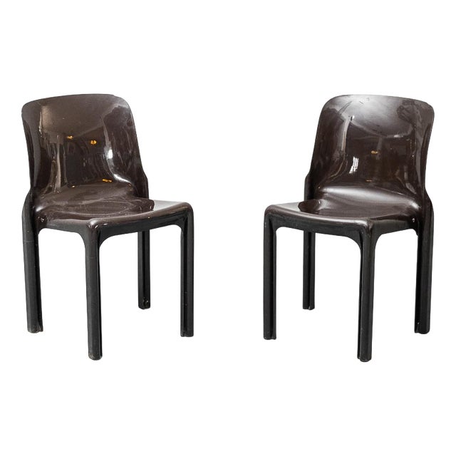 Selene Chairs by Vico Magistretti for Artemide, 1960s, Set of 2 For Sale