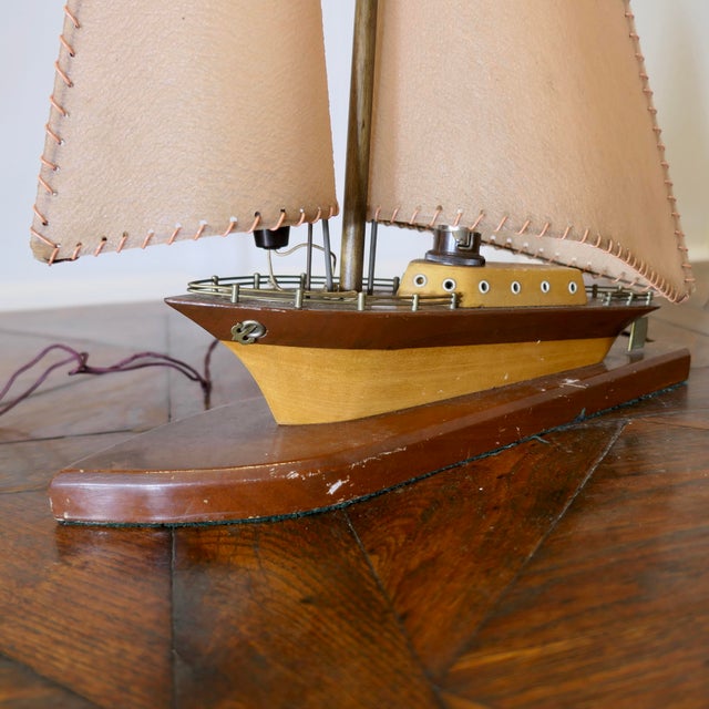 Art Deco Boat Builders Model Yacht Table Lamp A real fun piece, in good condition, all working and ready to Set Sail Lamps...