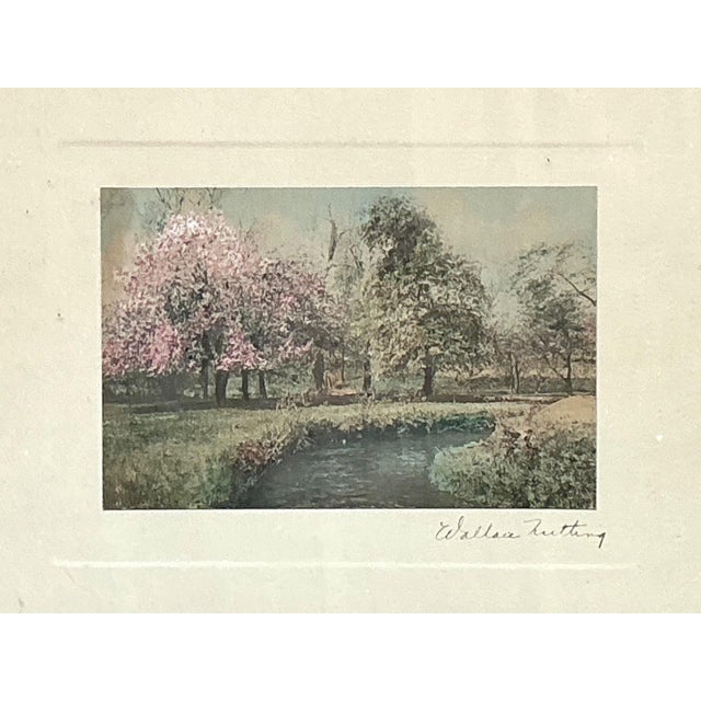 Wallace Nutting Hand Colored Landscape Print in Wood Frame For Sale - Image 10 of 15