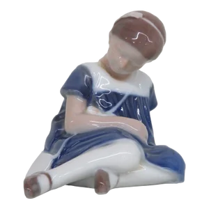 Bing and Grondahl 1526 Little Girl With Doll Porcelain Figurine
