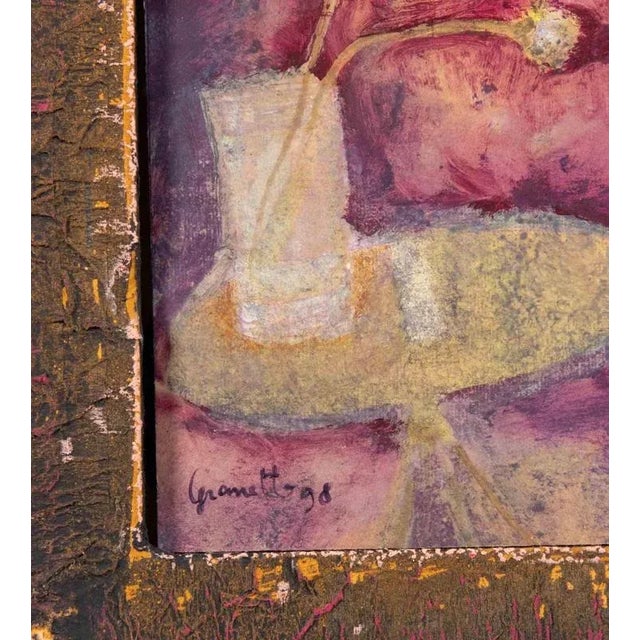 Contemporary Luigi Granetto, Seed Mirror, Oil on Paper, 1998 For Sale - Image 3 of 5