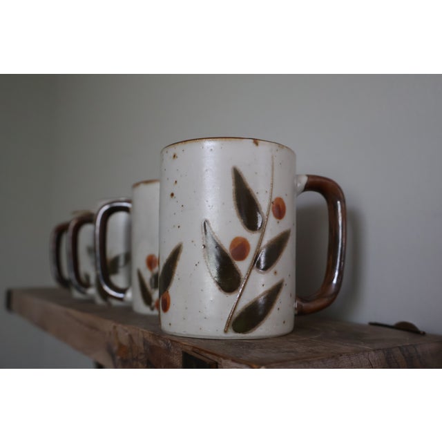 Beige Vintage Mid 20th Century Hand Painted Japanese Otagiri Stoneware Tea Set - 11 Piece For Sale - Image 8 of 17