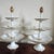 Traditional Early 19th Century French Empire Old Paris Porcelain White & Gold Edouard Honore Three Tier Dessert Tazza Hors d’oeuvres Stand - A Pair For Sale - Image 3 of 11