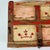 Antique Primitive Folk Art Distressed Keepsake Box in Circus Like Color Motif & Floral Painting For Sale - Image 4 of 13
