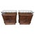 Mid-Century Italian Art Deco Style Walnut Bedside Tables with Glass Tops, 1950s, Set of 2 For Sale - Image 10 of 10