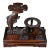 Vintage Chinese Huali Rosewood Wine Rack | Carved Lotus & Carp Motif Display Stand For Sale