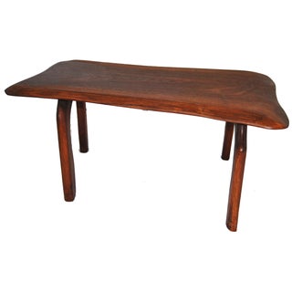 James Camp Mid-Century Carved Walnut Coffee Table For Sale