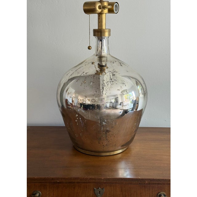 American Ralph Lauren Mercury Oversized Lamp With Rl Crest For Sale - Image 3 of 11