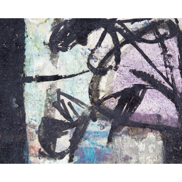 Mid 20th Century “Still Life” Oil and Collage on Canvas Signed Ores For Sale - Image 5 of 9