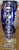 1970s Mid-Century Modern Cobalt Blue Peacock Vase With Floral Cuts For Sale - Image 5 of 7