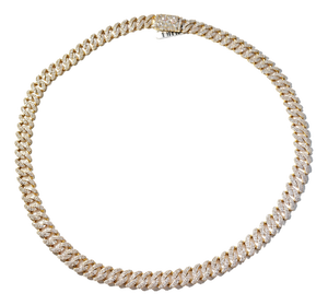 10kt Yellow Gold 8 1/3 Ct Natural Diamond Necklace 10mm 20in