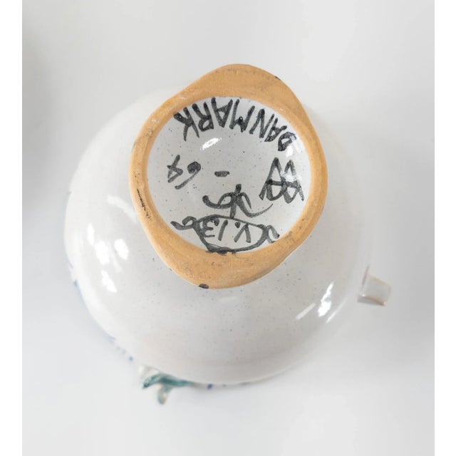 MidCentury Danish Modern Faience Ceramic Potpourri Dish by Bjorn