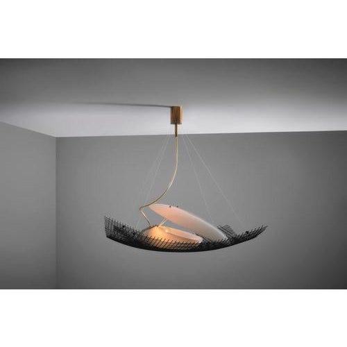 Mod. 12599 Reticella Ceiling Lamp by Angelo Lelii for Arredoluce, Italy, 1957 For Sale - Image 10 of 13