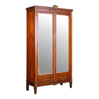Vintage Brown Laundry Wardrobe For Sale
