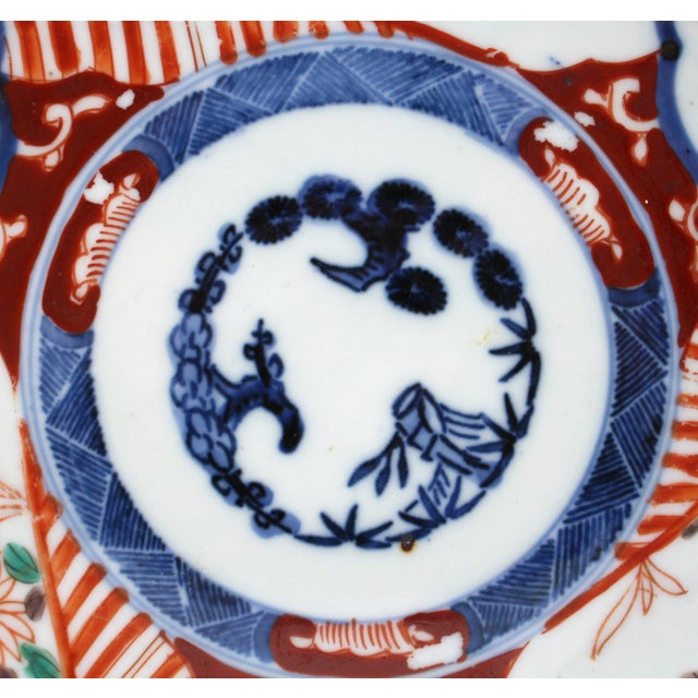 Japanese Circa 1880 Japanese Shaped Imari Porcelain Plate For Sale - Image 3 of 6