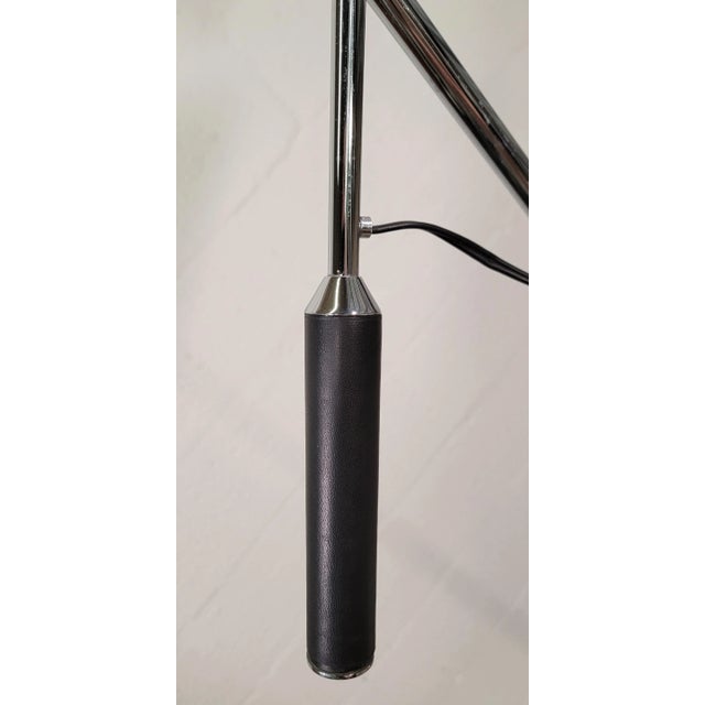 Mid-Century Modern Angelo Lelii (Lelli) for Arredoluce Single-Arm White Adjustable Floor Lamp For Sale - Image 3 of 12