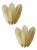 Venetian Wall Sconces in Amber Graniglia Leaves Murano Glass by Simoeng for Simoeng, Set of 2 For Sale