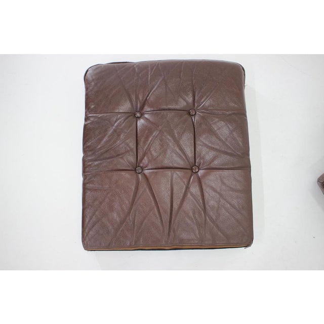 Danish Brown Leather Armchair, Denmark, 1970s For Sale - Image 15 of 18