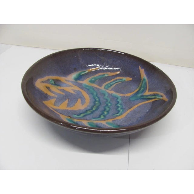 Harding Black " Shark" Bowl Dated 1991 Signed Texas Potter For Sale - Image 4 of 6