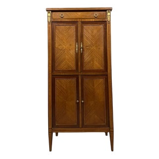 Louis XVI Wardrobe in Marquetry and Gilded Bronzes, 1880 For Sale