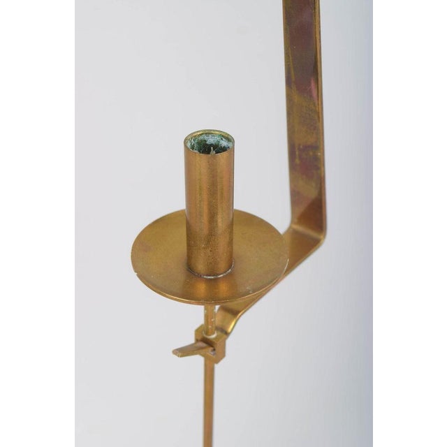 Wall Candleholder in Brass with Pendulum Suspension by Pierre Forsell for Skultuna, 1960s For Sale - Image 3 of 6