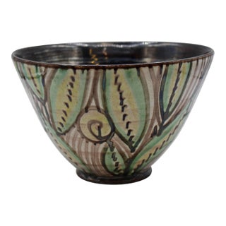 Circa 1900 Danish Arts & Crafts Period Pottery Bowl For Sale
