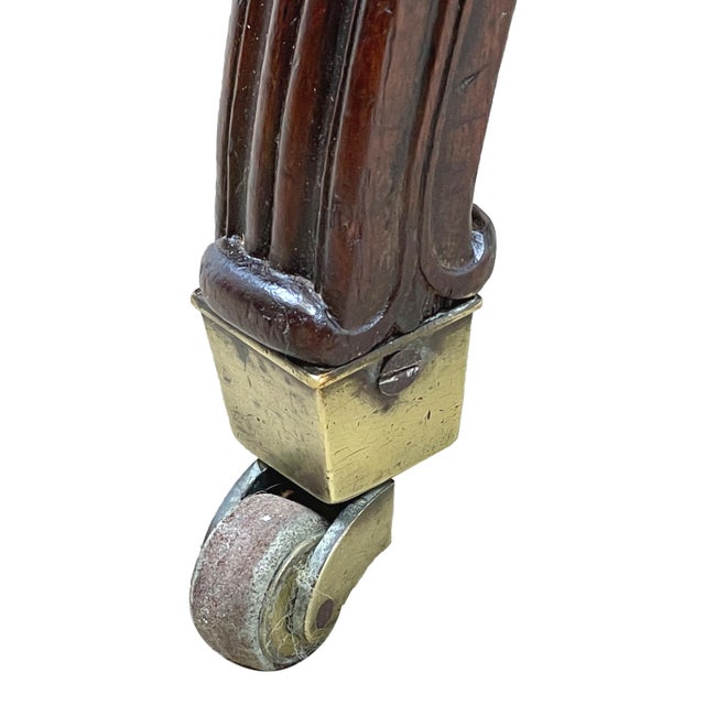 Mahogany and Leather Library Chair, 1840 For Sale - Image 6 of 12