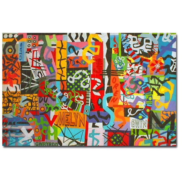 2000 - 2009 'Taffiti Graffiti' Contemporary Quilt by Bethan Ash For Sale - Image 5 of 5