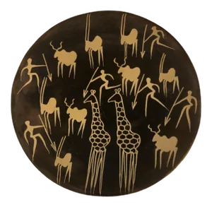 Vintage African Jungle Motif Wall Plate