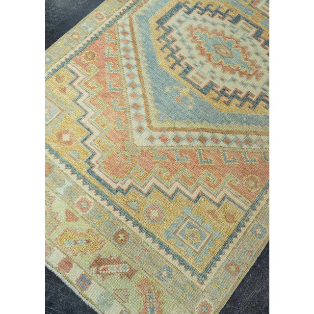 Salmon Turkish Oushak Rug 3' x 6'7" #19229 For Sale - Image 8 of 8