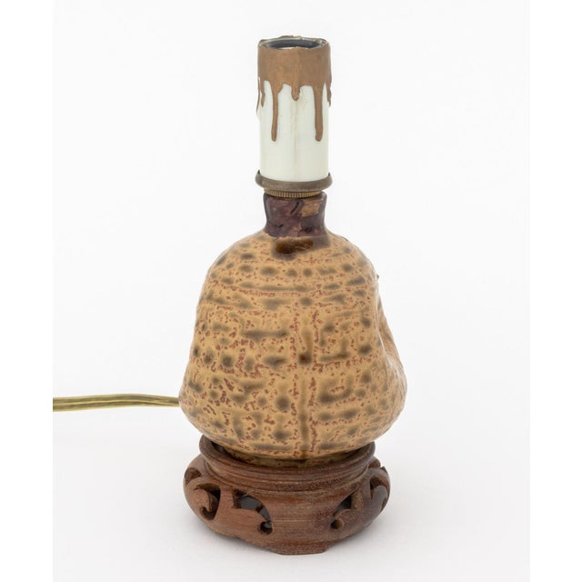 Mid 20th Century Modern Studio Pottery Thumbprint Vase as a Lamp For Sale - Image 5 of 6