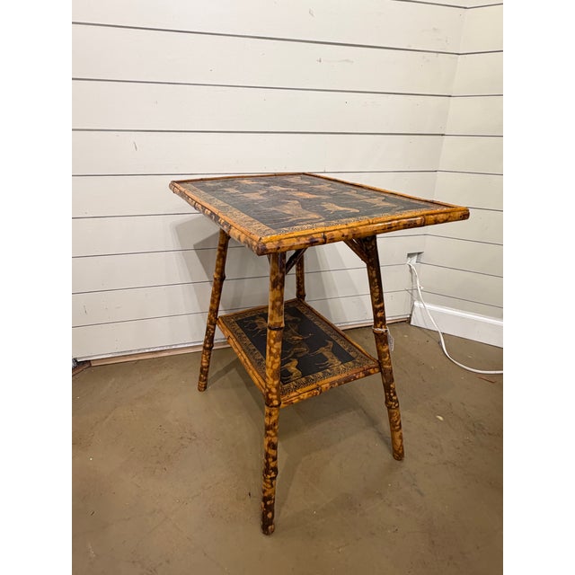 19th Century 19th Century English Decoupage Side Table For Sale - Image 5 of 9