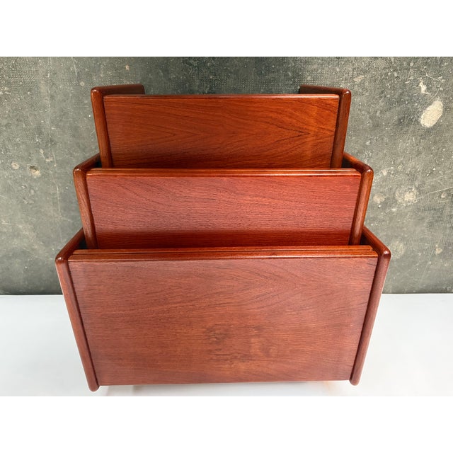 Danish Mid-Century Nesting Tables in teak.The dimensions given are for the largest table.