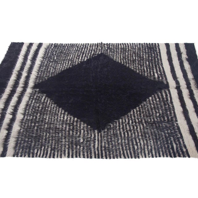 Mid-Century Modern Decorative Vintage Blanket Kilim Rug For Sale - Image 3 of 6