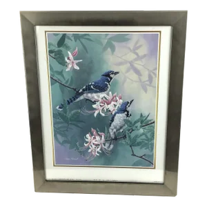 Reed & Barton Framed Blue Jay Litho Print by Chris Forrest