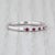 Metal 0.30ctw Ruby Diamond Wedding Band 14k White Gold Stackable Ring Size 5 For Sale - Image 7 of 8