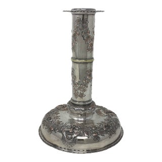 Early 19th Century American Silverplated Candlestick Believed to Be by an Unknown Enslaved Person For Sale