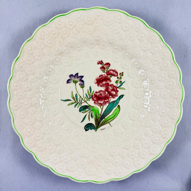 White Copeland Spode Fernleigh Pattern Floral Plates, Set of Six For Sale - Image 8 of 15