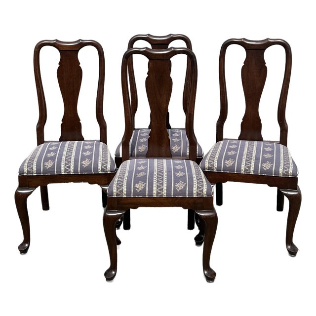 Vintage Ethan Allen Queen Anne Dining Chairs - Set of 4 For Sale