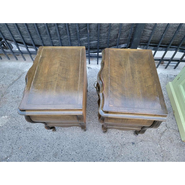 1970s Two French Provincial Style Wood Bombay Nightstands. For Sale In Los Angeles - Image 6 of 18